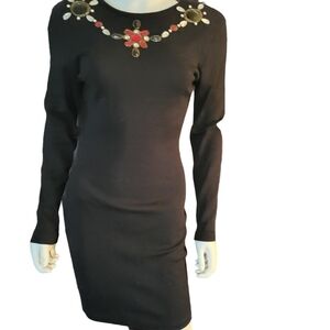 Vintage Exclusively Gantos Evening Dress Black S
